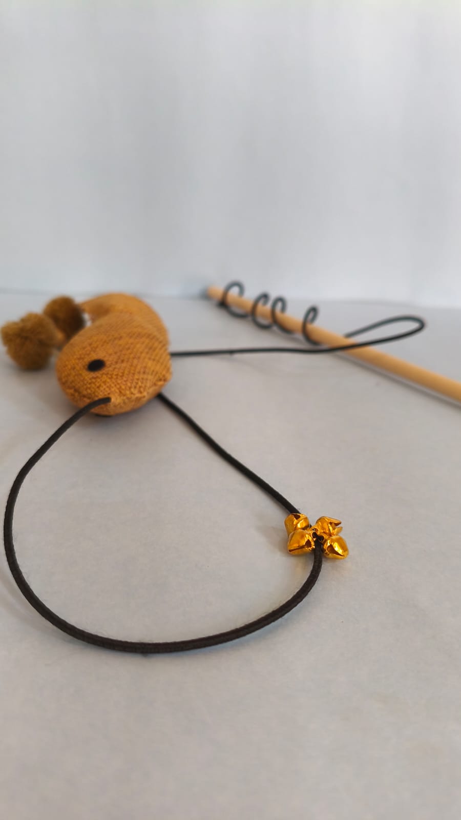 Handcrafted cat teaser wand