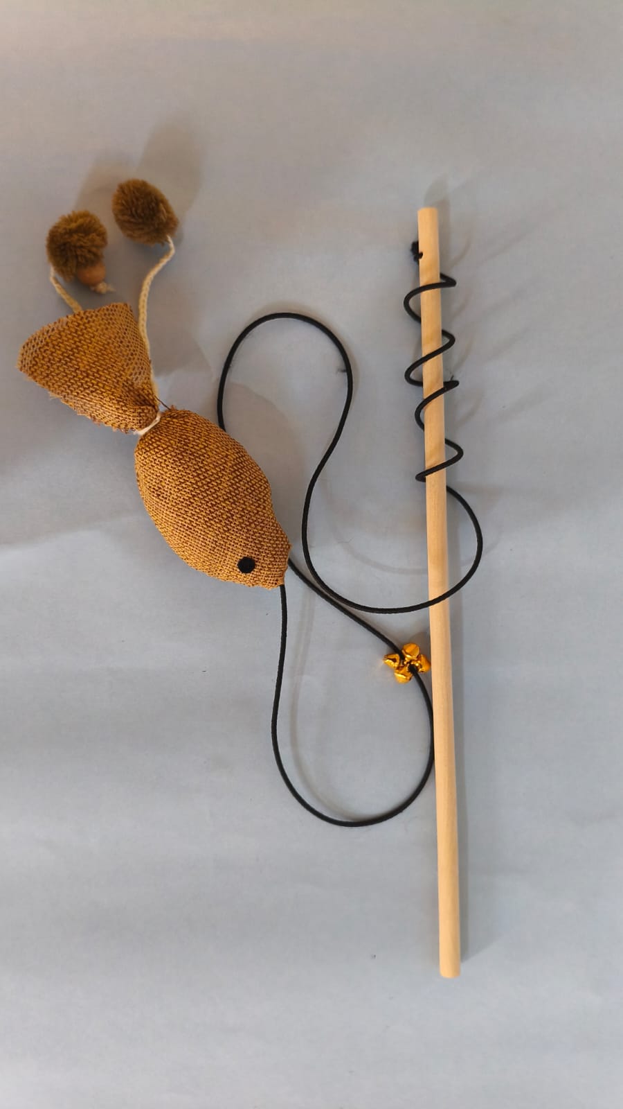 Handcrafted cat teaser wand