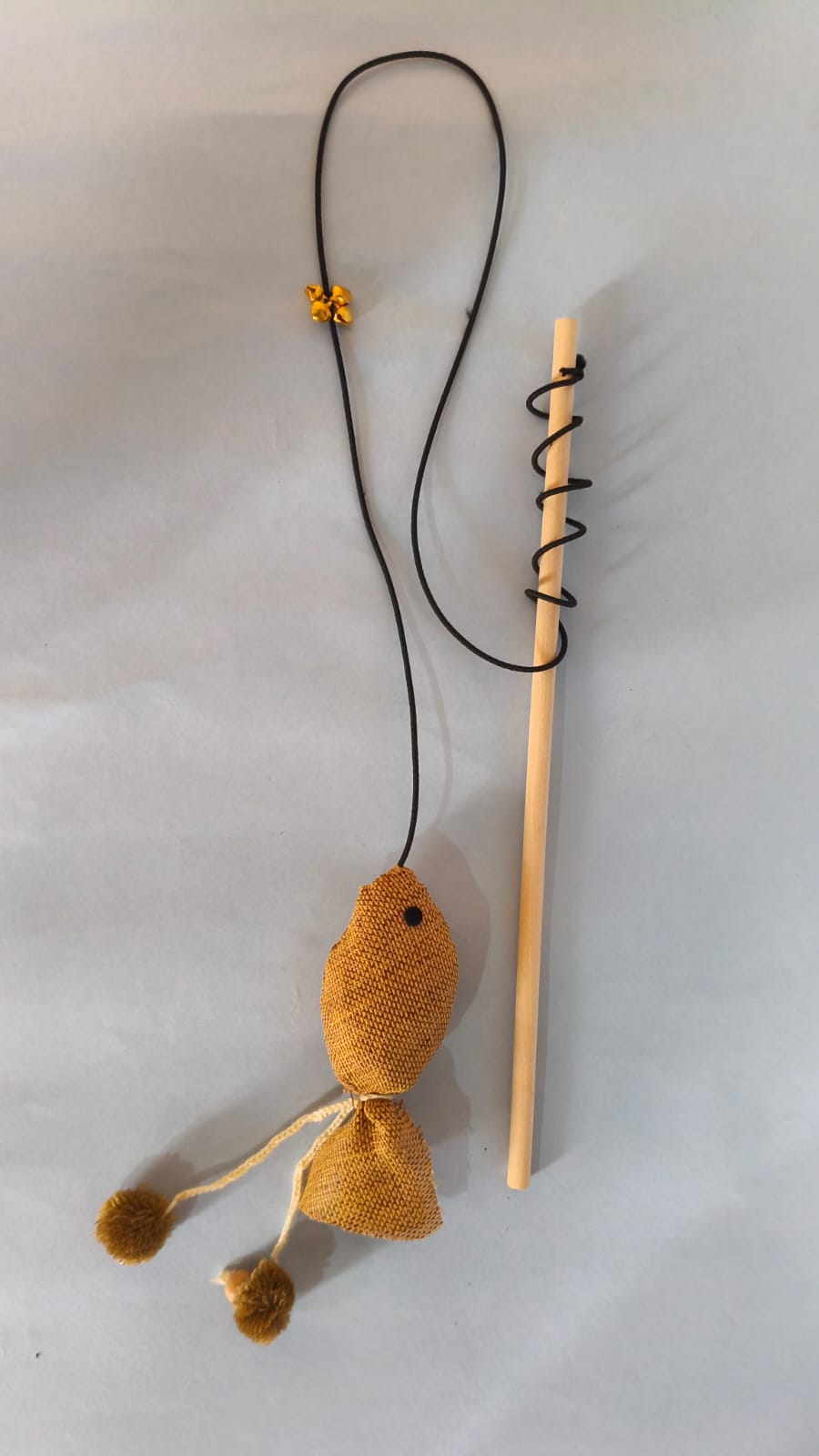 Handcrafted cat teaser wand